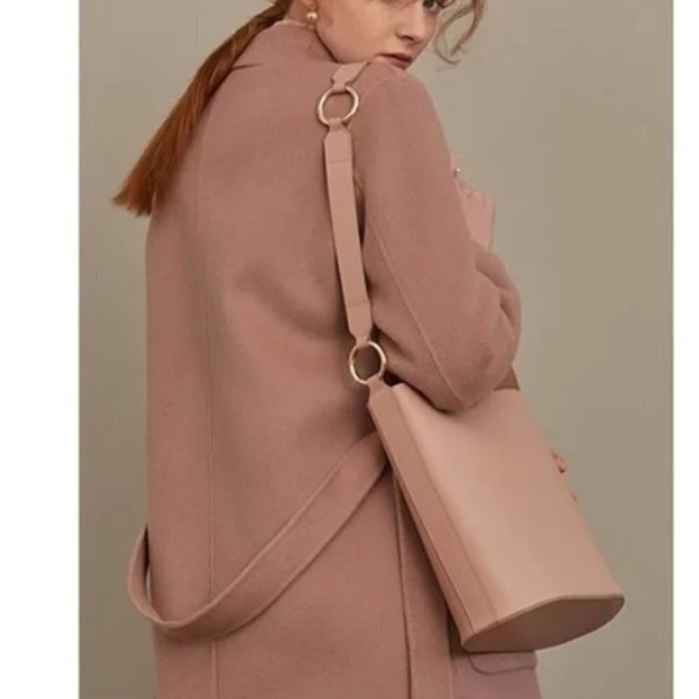 The GOBO leather bucket bag Korean brand minimalist P153